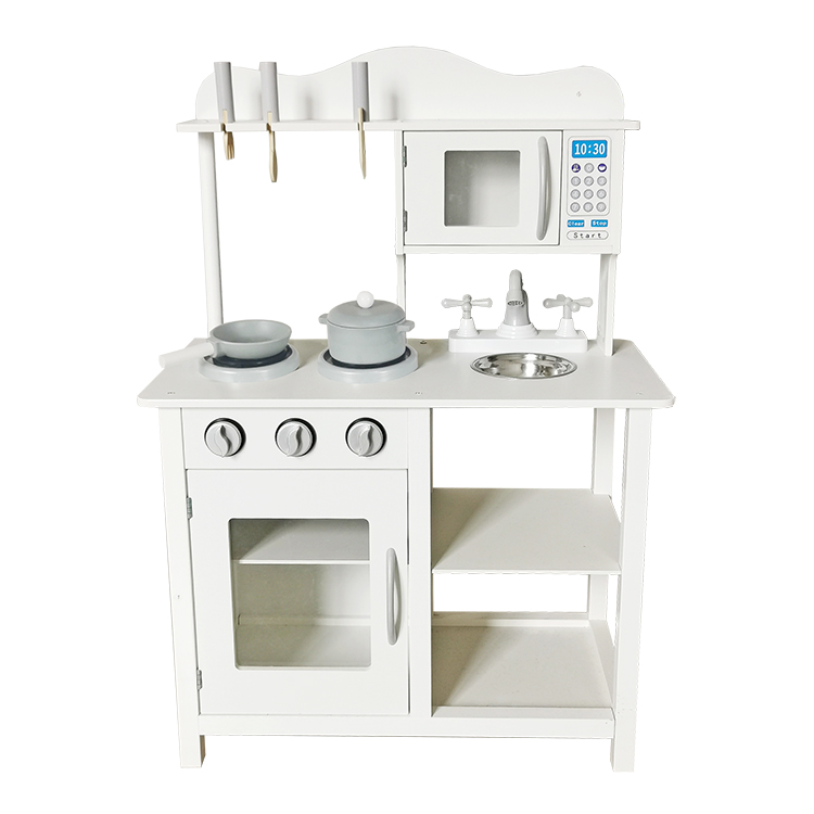 #KA240-Wooden white simulation kids kitchen toys